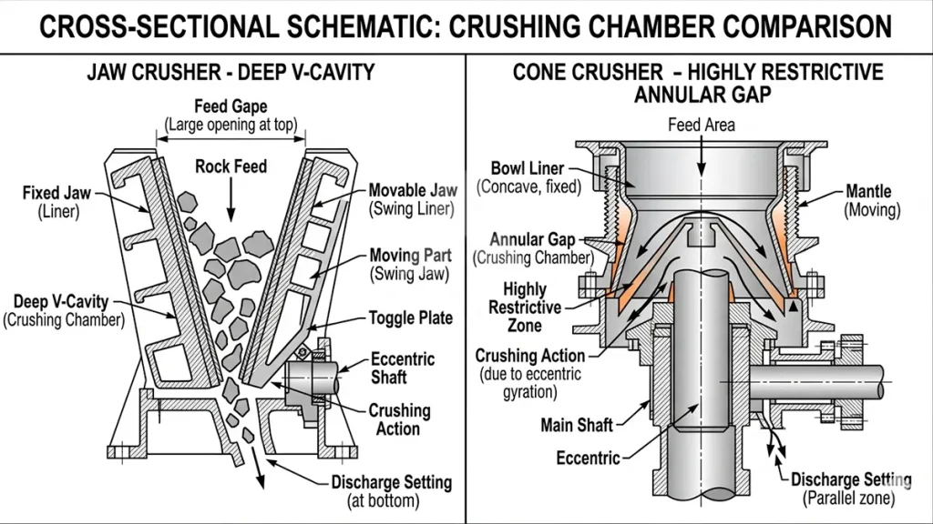 Differences Between Jaw and Cone Crusher